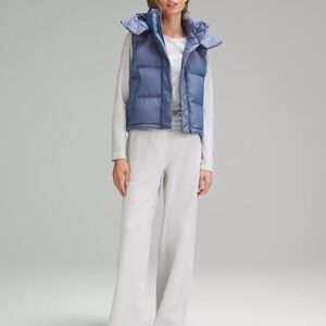 Lululemon Wunder Puff Cropped Vest in Heathered Wild Indigo Sz 6 NWT